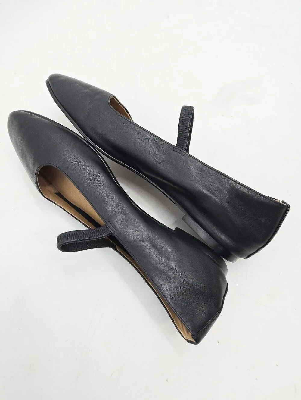 Madewell Greta Black Leather Ballet Mary Jane Flats - Picture 6 of 13